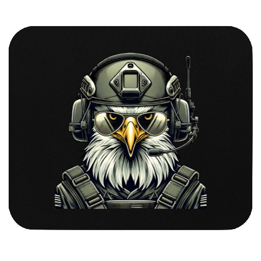 Military Eagle In Mission Mouse Pads