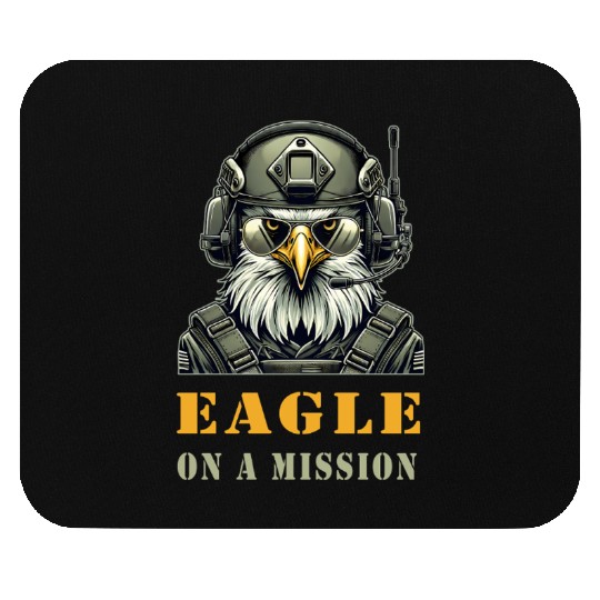 Military Eagle In Mission Mouse Pads