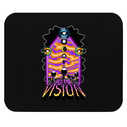 SEE THE VISION: PSYCHEDELIC PINK/YELLOW Mouse Pads