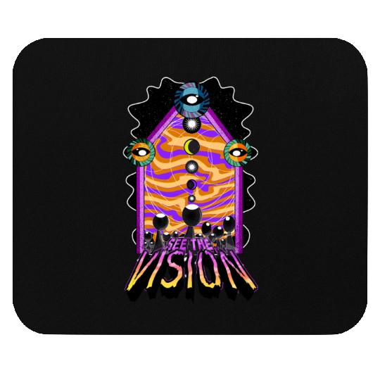 SEE THE VISION: PSYCHEDELIC PINK/YELLOW Mouse Pads