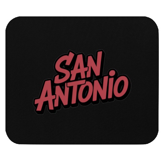San Antonio Text Design Mouse Pads