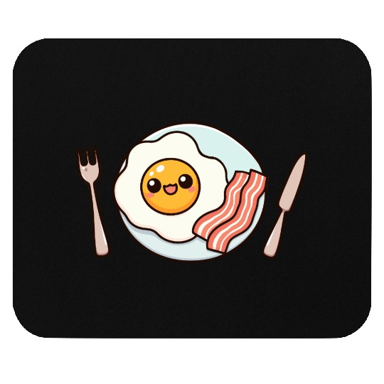 Whimsical Sunny Side Fried Egg Design Mouse Pads