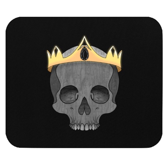 Royal Skull with Crown Illustration Mouse Pads