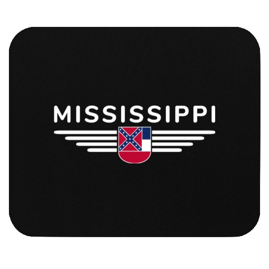 Mississippi State Flag Emblem Design Mouse Pads