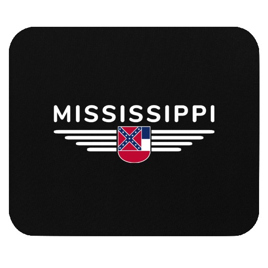 Mississippi State Flag Emblem Design Mouse Pads