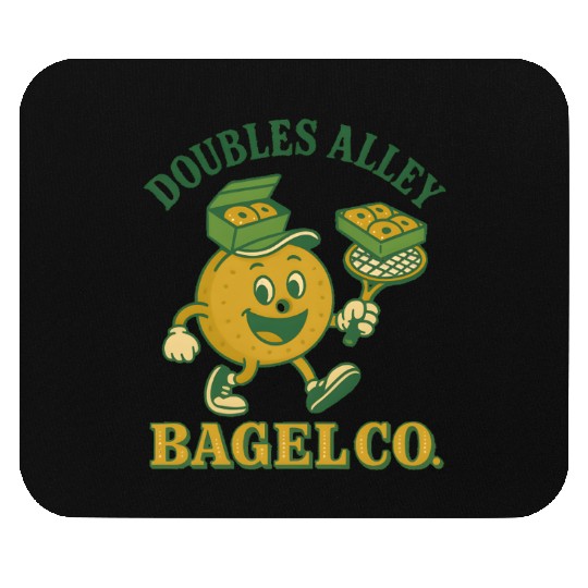 Funny Tennis Humor Mouse Pads - Doubles Alley Bagel Co.