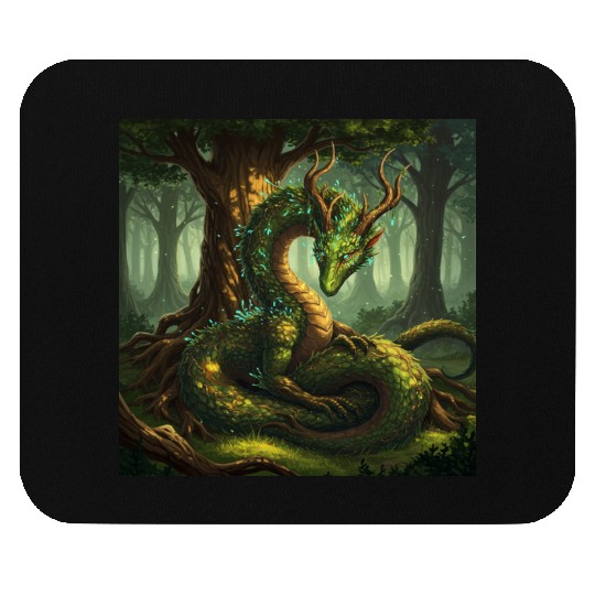 Enchanted Forest Serpent Design Mouse Pads