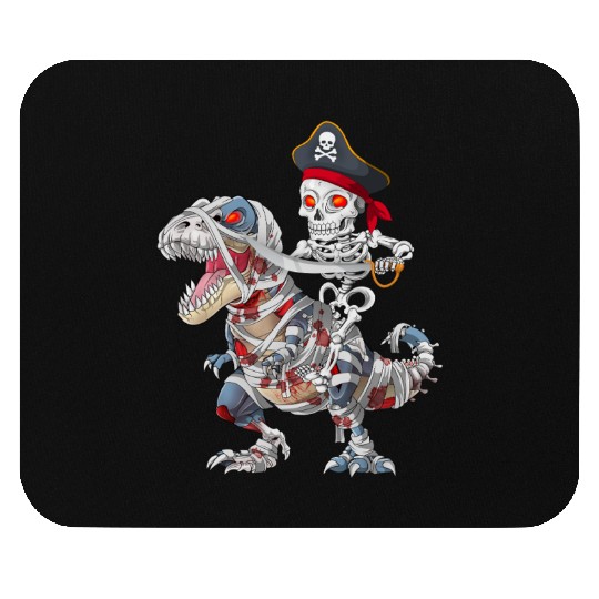 Halloween Mummy T rex Pirate Skeleton Trick Treat Mouse Pads