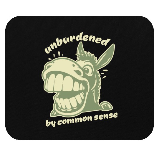 kamala donkey - Unburdened by common sense Mouse Pads