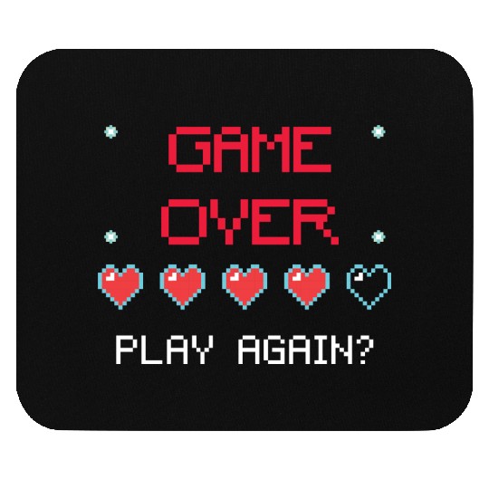 Game Over , Play Again ? Pixel Art Mouse Pads
