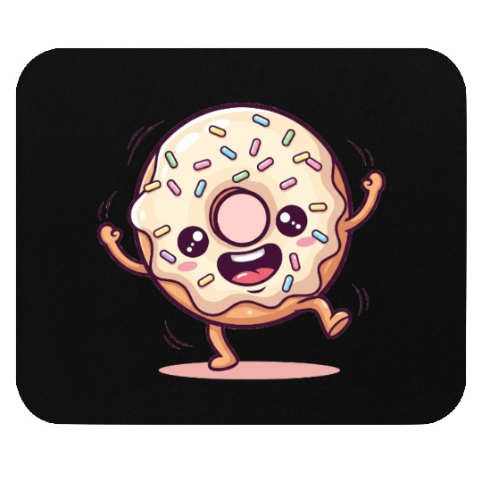 Happy Donut Dance Mouse Pads
