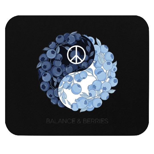Balance & Berries – Yin Yang Blueberry Peace Desig Mouse Pads