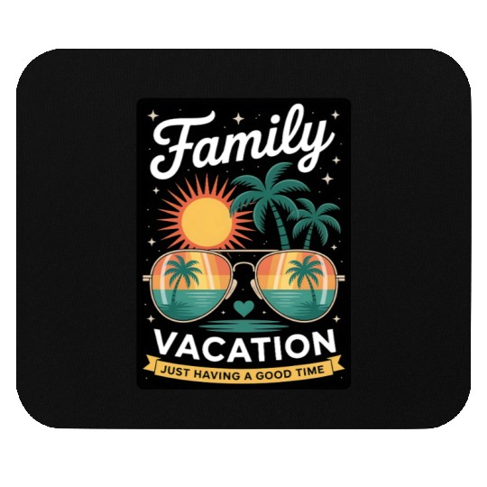 Family Vacation Summer Family Holiday Mouse Pads