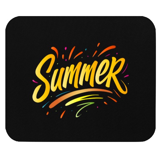 Summer Typography - Summer Design with Splash Elem Mouse Pads