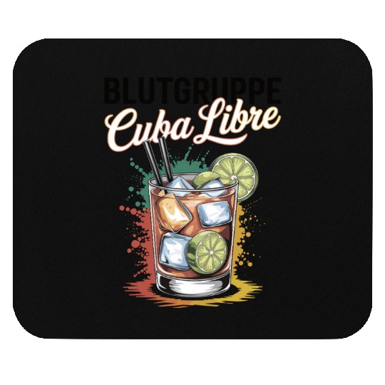 Blutgruppe Cuba Libre Cocktail Bartender Mouse Pads
