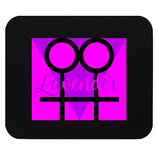 Women Symbol with Lavender Triangle Mouse Pads