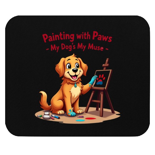 Painting with Paws - My Dog's My joy - Cute Art Mouse Pads