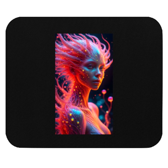 Digital Phoenix - Ethereal Woman with Etherea Ener Mouse Pads