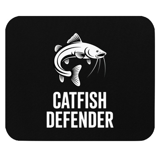 Catfish Defender design for anglers and fish lover Mouse Pads