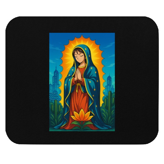 GUADALUPE VIRGEN ANIME STYLE Mouse Pads