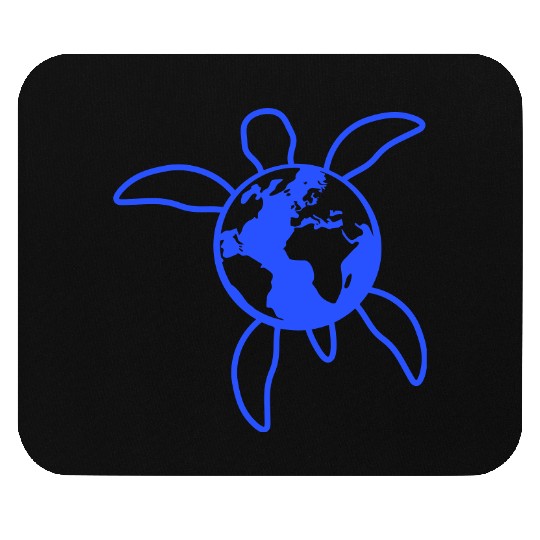 Water turtle earth globe planet logo symbol cool Mouse Pads