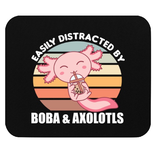 Bubble Tea Axolotl Chocolate Sweet Animals Boba Mouse Pads
