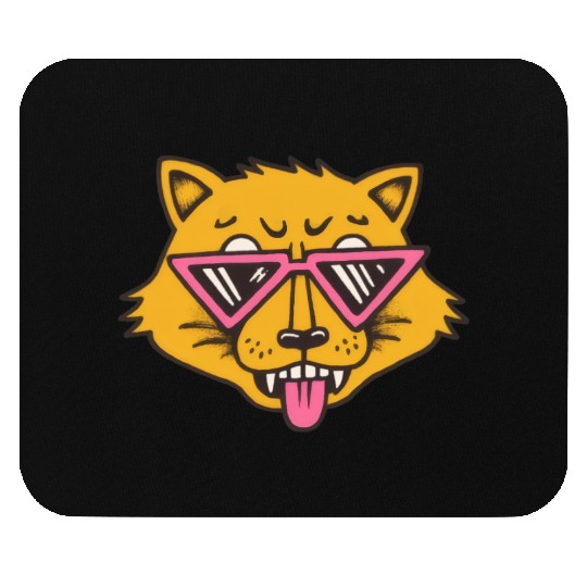 Cool Mischievous Raccoon Mouse Pads