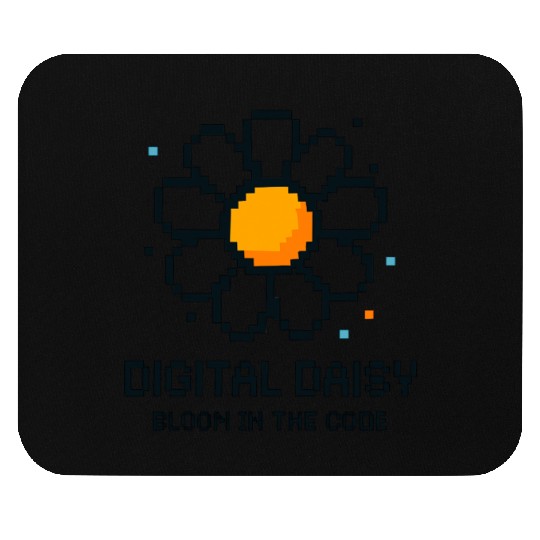 Digital Daisy Pixel Art Mouse Pads