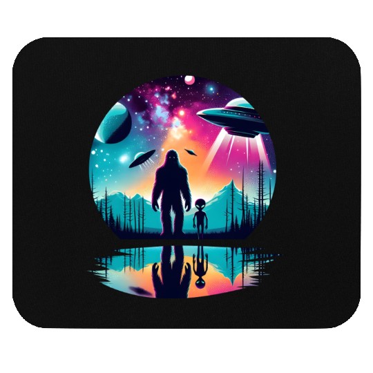 Alien and Bigfoot UFO Mouse Pads