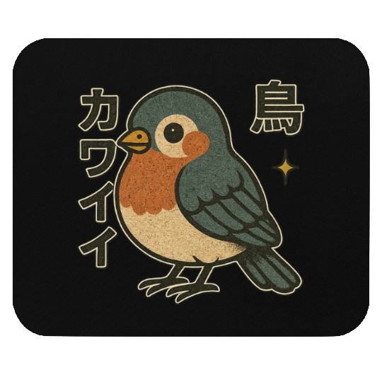 Kawaii Bird Japanese Mouse Pads
