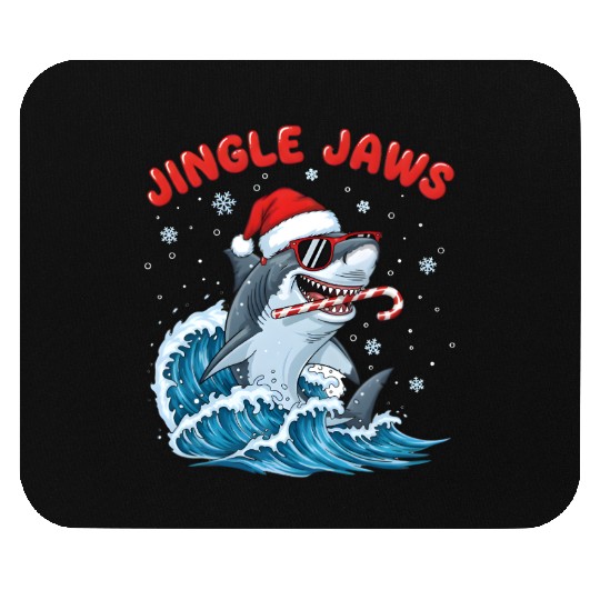 Jingle Jaws – Christmas Holiday with Bite Design Mouse Pads