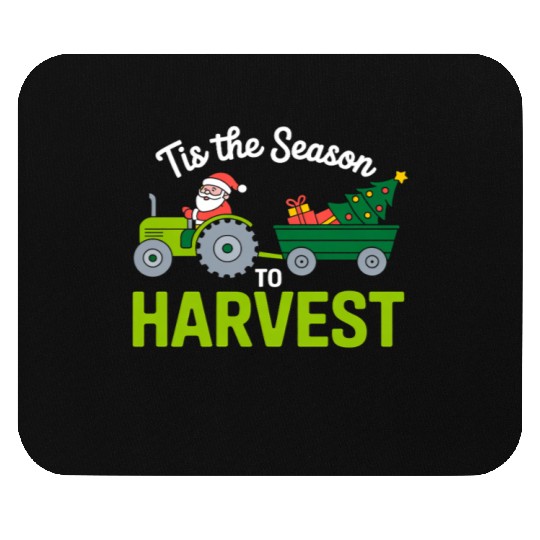 Tis The Season To Harvest Farm Tractor Christmas Mouse Pads