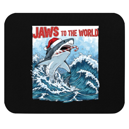 Jaws to the World – Christmastime Shark Attack Mouse Pads