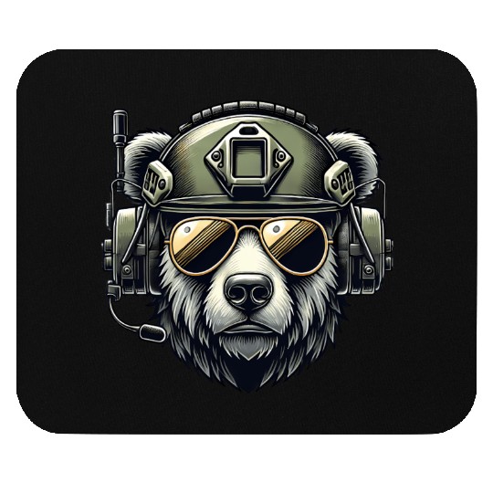 Bear Military Design Mouse Pads