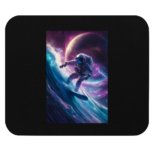 Galactic Surfing Astronaut Mouse Pads
