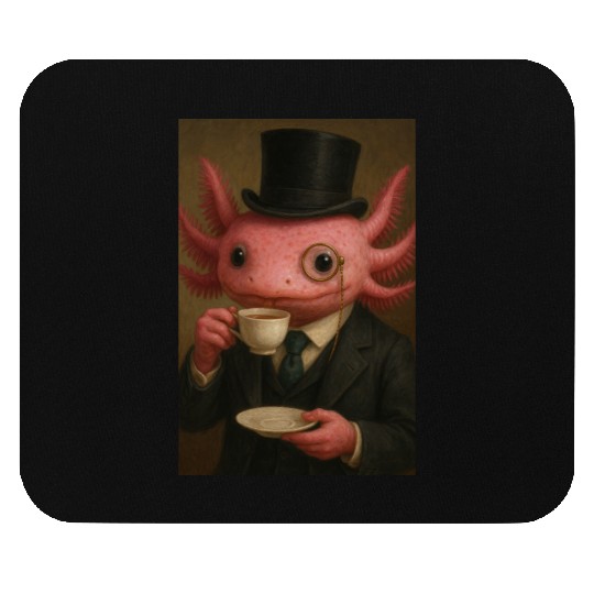 Gentleman Axolotl Tea Time Mouse Pads