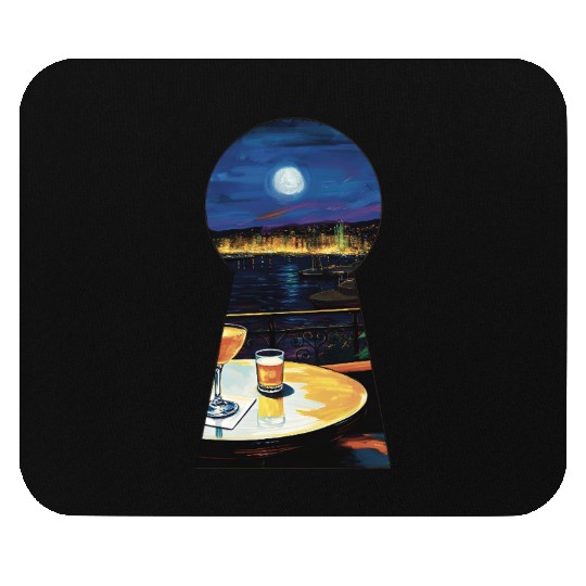 Seaview night bar Mouse Pads