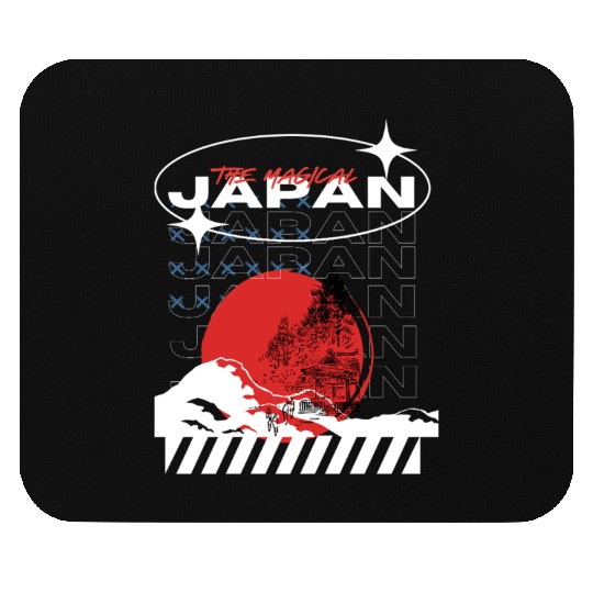 Black Blue Creative Streetwear Japan Mouse Pads