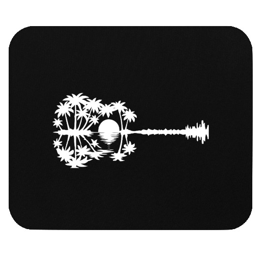 Sunset Palm Tree Silhouette Design Mouse Pads