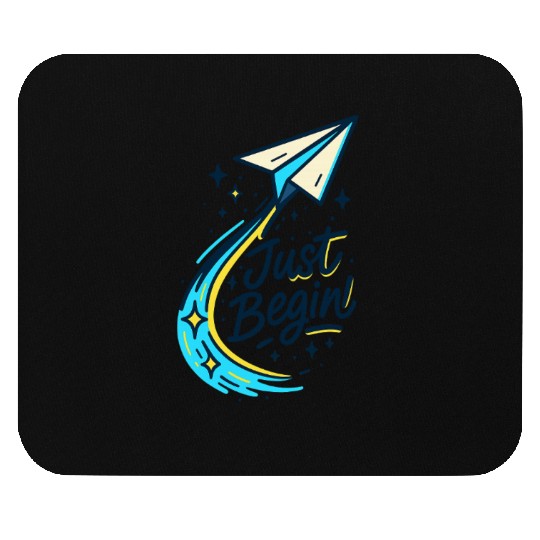 Just Begin – Creative Paper Airplane Design Mouse Pads