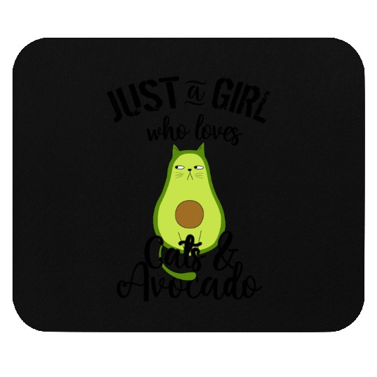 Avocado Cat with Attitude Mouse Pads