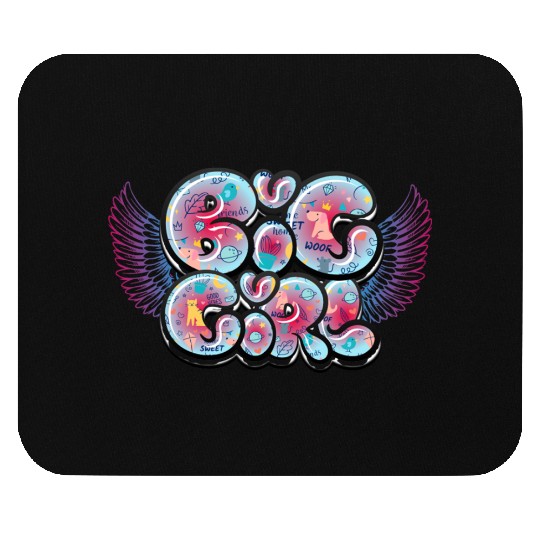 Vibrant Puppy Friends Illustration Mouse Pads