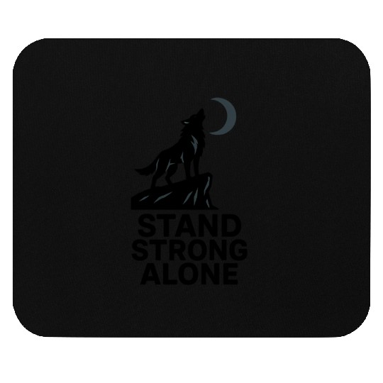 Stand Strong Alone – Lone Wolf Cliff Design Mouse Pads