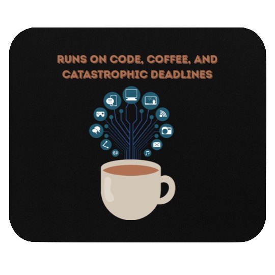 Software date engineer runs on coffee Mouse Pads