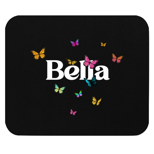 BELLA - beautiful girl name with cute butterflies Mouse Pads