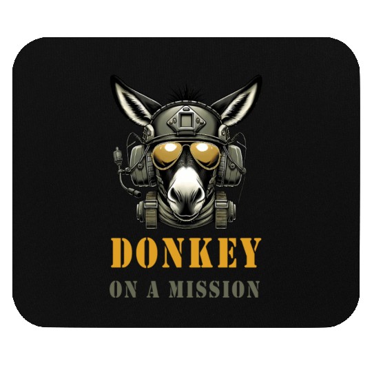 Donkey In Mission Military Mouse Pads