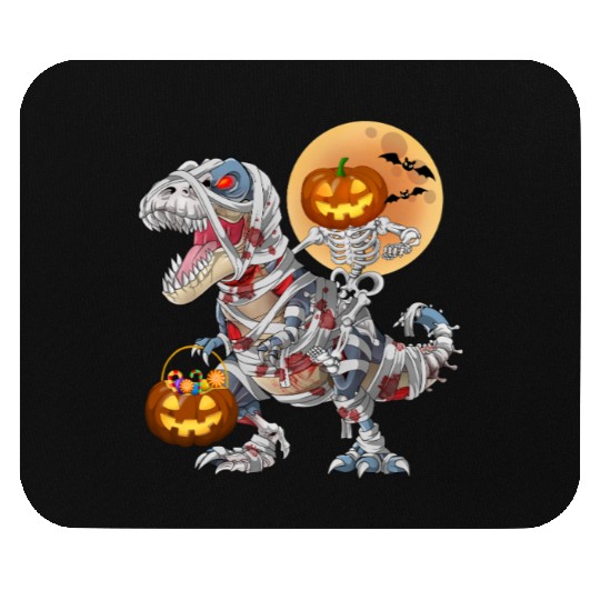 Pumpkin Skeleton Riding Zombie Mummy Dinosaur  Mouse Pads