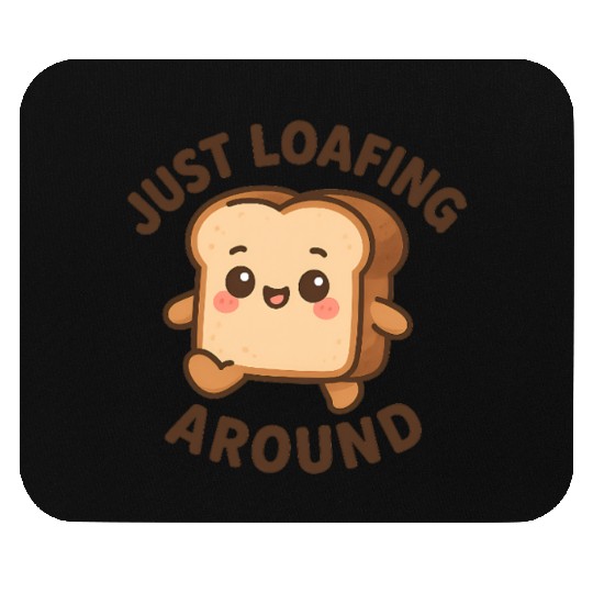 Cute Toast Loafing Meme Design Mouse Pads