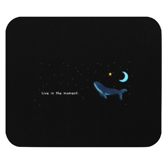 Whale  - Night Sky - live in the moment Mouse Pads