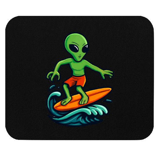 alien surfing Mouse Pads